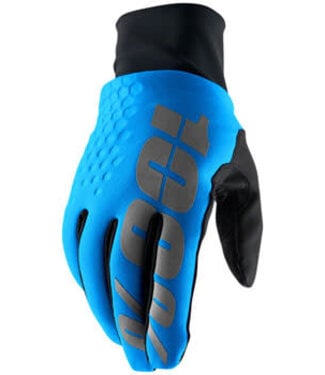 100% Hydromatic Brisker Gloves - Blue, Full Finger, Medium