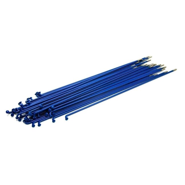 MCS 14g thick Stainless Steel Spokes 36 Per Bag BLUE ONLY 292mm*