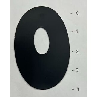 STICKER NUMBER 0 - 4" - BLACK*