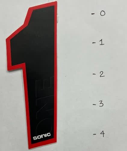 SONIC STICKER NUMBER 1 - 4