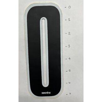Zeronine Old School Number 0 - Black/ White Trim - 7"*
