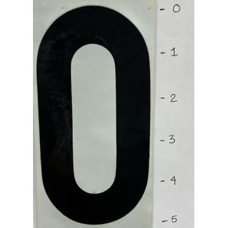 Number Sticker 0 - Black - 5"*