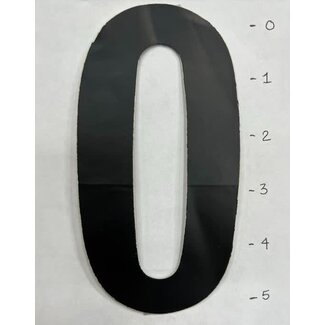 STICKER NUMBER 0 - BLACK - 5"*