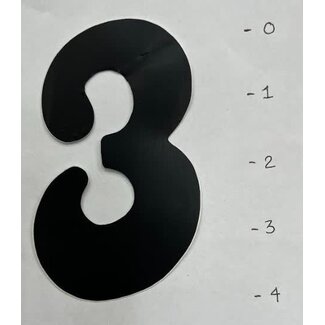 STICKER NUMBER 3 - BLACK - 4"*