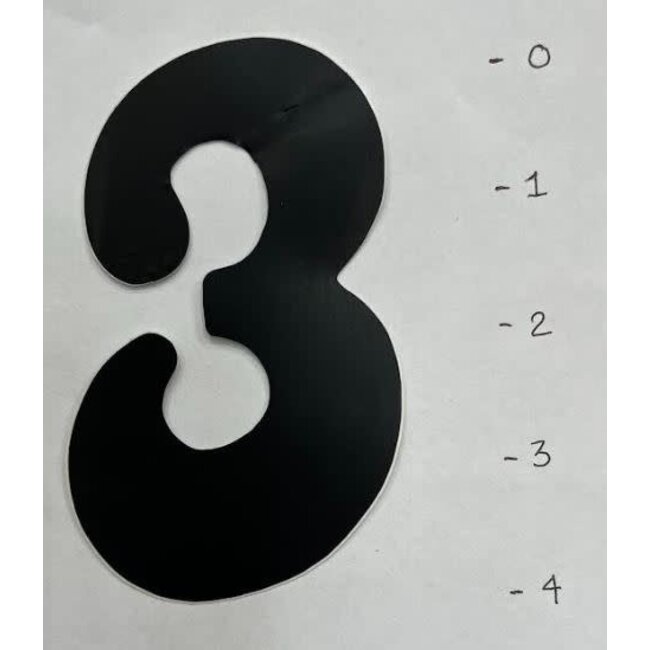 STICKER NUMBER 3 - BLACK - 4"*
