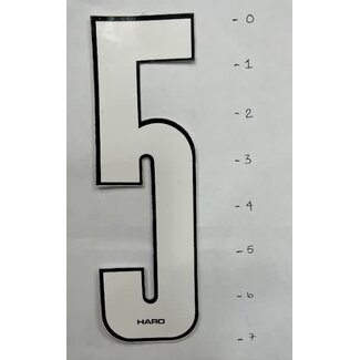 Haro Old School Sticker - Number 5 - White  - 7"*