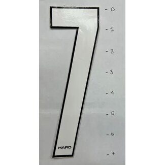 Haro Sticker - Old School Number - 7 - White - 7"*