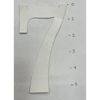 STICKER - NUMBER 7 - WHITE - 5"*