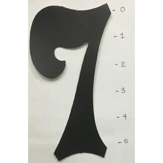 STICKER - NUMBER 7 - BLACK - 5"*