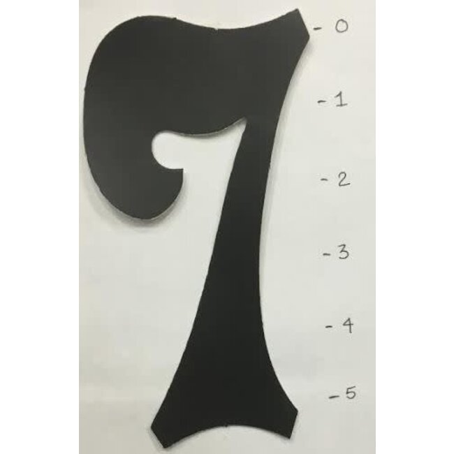 STICKER - NUMBER 7 - BLACK - 5"*