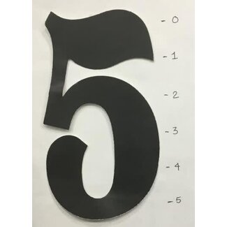 STICKER - NUMBER 5 - BLACK - 5"*