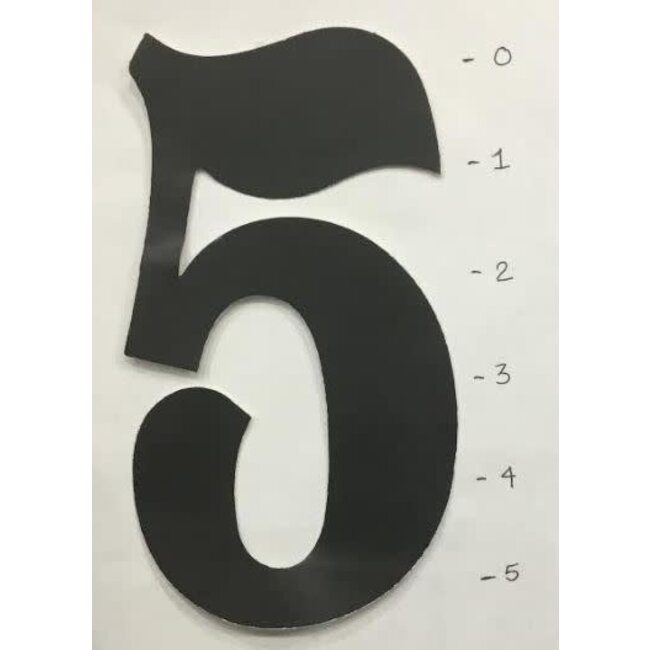 STICKER - NUMBER 5 - BLACK - 5"*