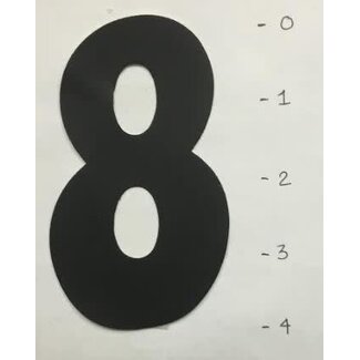 STICKER - NUMBER 8 - BLACK - 4"*