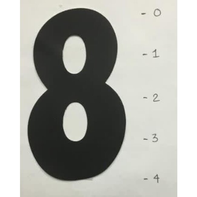 STICKER - NUMBER 8 - BLACK - 4"*