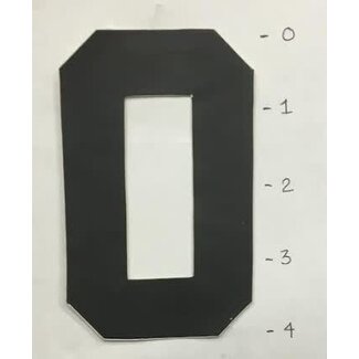 STICKER - NUMBER 0 - BLACK - 4"*