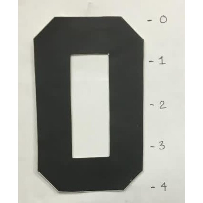 STICKER - NUMBER 0 - BLACK - 4"*