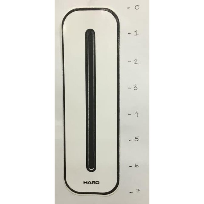 HARO STICKER - NUMBER 0 - WHITE/ BLACK TRIM - 7"*