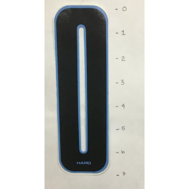 HARO STICKER - NUMBER 0 - BLACK/ BLUE TRIM - 7"*