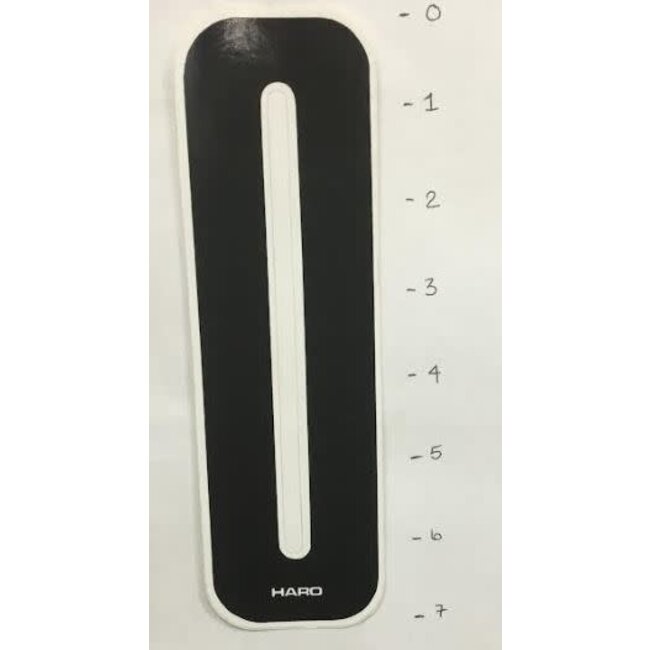 HARO STICKER - NUMBER 0 - BLACK/ WHITE TRIM - 7"*