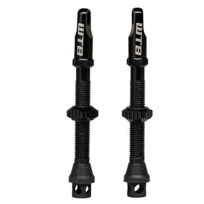 WTB TCS Max-Flow Tubeless Valves - 44mm, Black, Pair