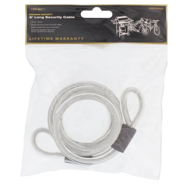 TRU-BOLT 6' LONG SECURITY CABLE