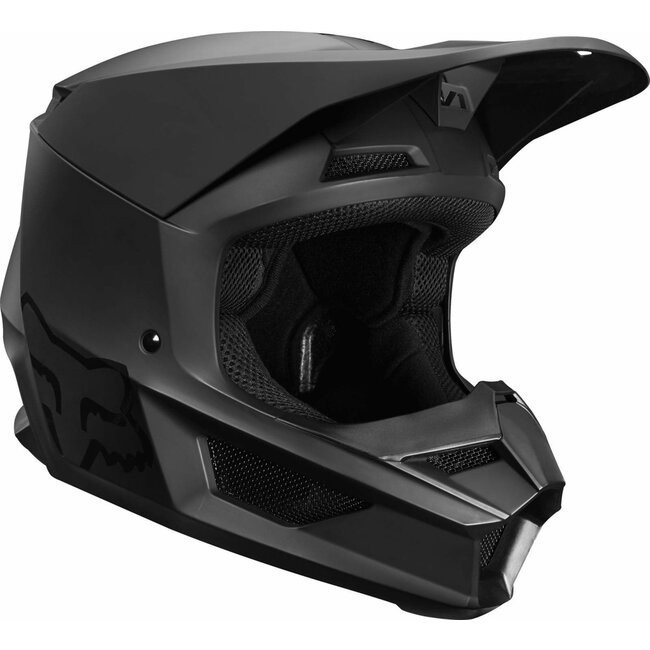 Fox Racing YOUTH V1 MATTE BLACK HELMET MEDIUM*