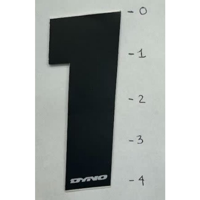DYNO STICKER - NUMBER 1 - BLACK - 4"