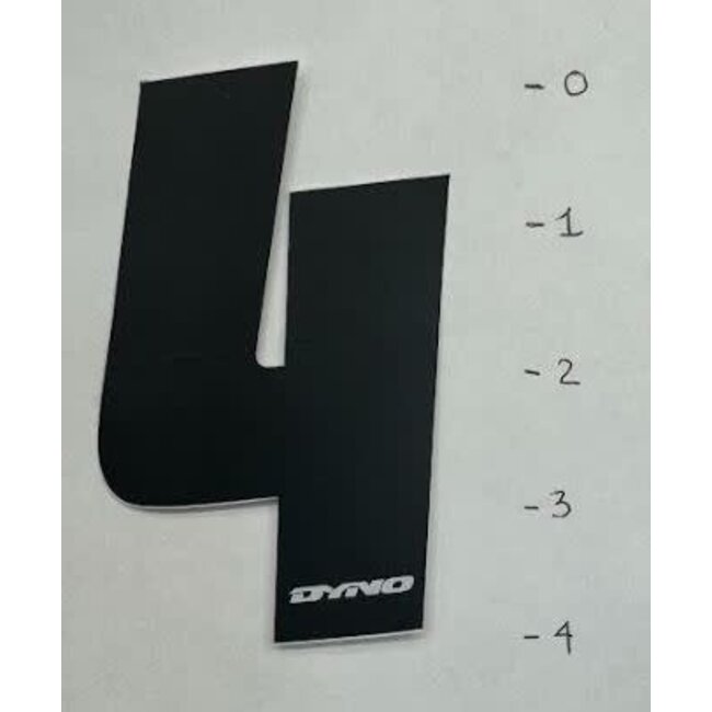 DYNO STICKER - NUMBER 4 - BLACK - 4"