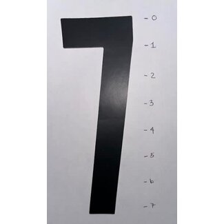 STICKER - NUMBER 7 - BLACK - 7"