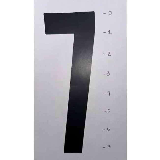 STICKER - NUMBER 7 - BLACK - 7"