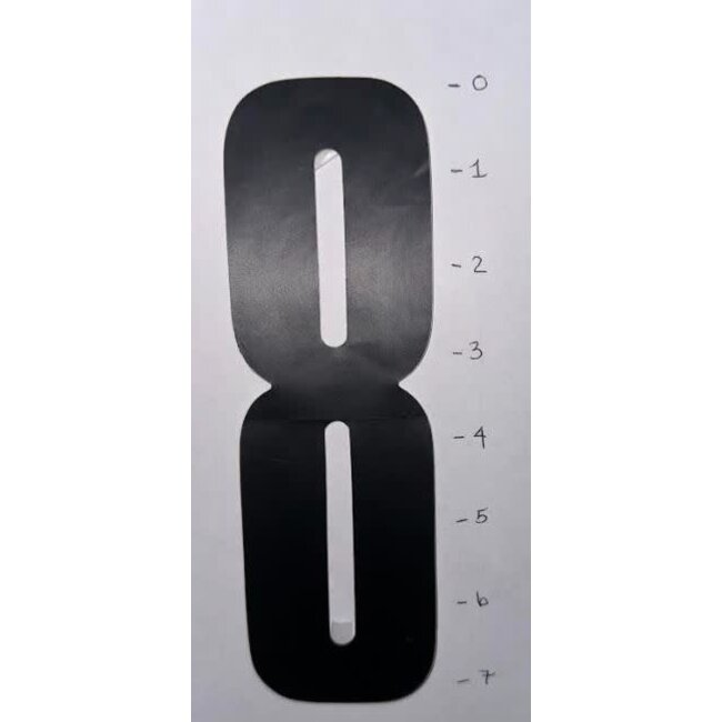 STICKER - NUMBER 8 - BLACK - 7"