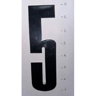 STICKER - NUMBER 5 – GLOSS BLACK - 7"