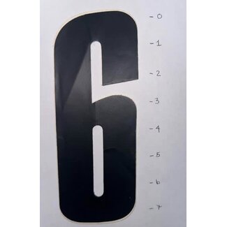 STICKER - NUMBER 6 – BLACK - 7"