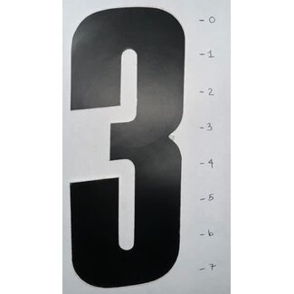 STICKER - NUMBER 3 – BLACK - 7"
