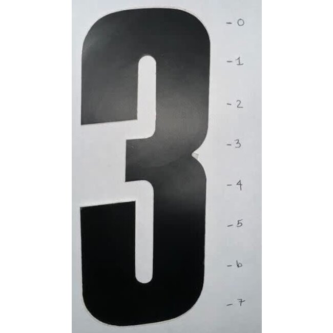 STICKER - NUMBER 3 – BLACK - 7"