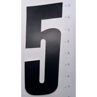 STICKER – NUMBER 5 – BLACK - 7"