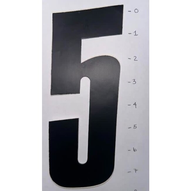STICKER – NUMBER 5 – BLACK - 7"