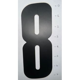 STICKER – NUMBER 8 – BLACK - 7"