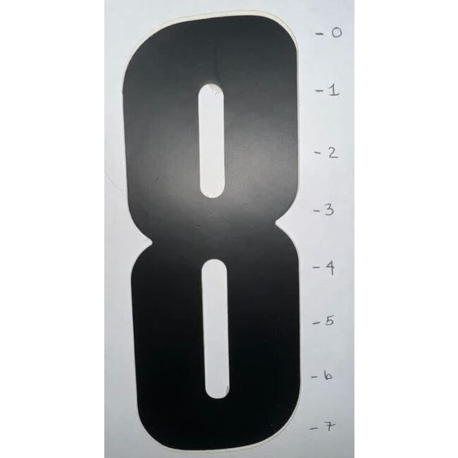 STICKER – NUMBER 8 – BLACK - 7"
