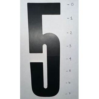 STICKER – NUMBER 5 – BLACK - 7"