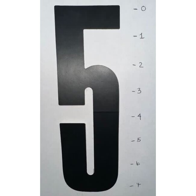 STICKER – NUMBER 5 – BLACK - 7"