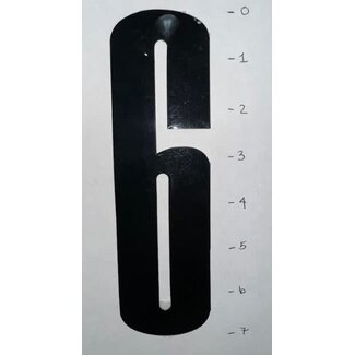 STICKER – NUMBER 6 – GLOSS BLACK - 7"