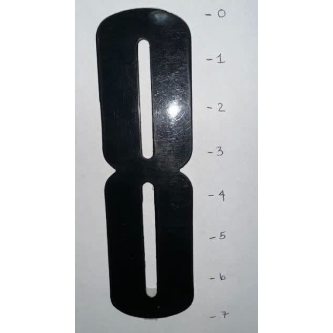 STICKER – NUMBER 8 – GLOSS BLACK - 7"