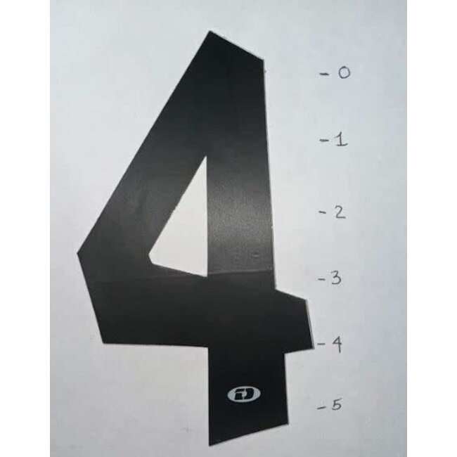STICKER - NUMBER 4 - BLACK - 5"