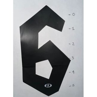 STICKER - NUMBER 6 - BLACK - 5"