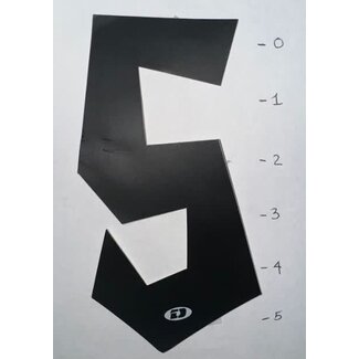 STICKER - NUMBER 5 - BLACK - 5"