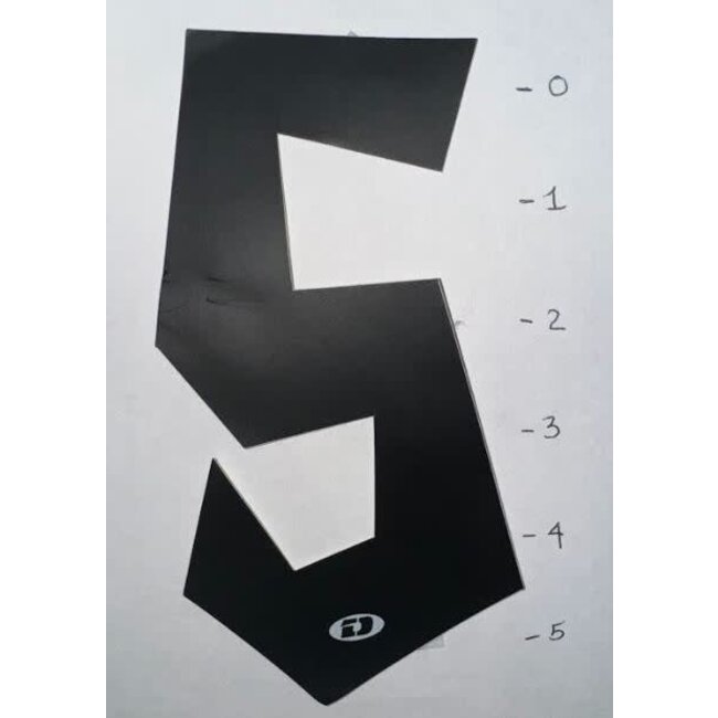 STICKER - NUMBER 5 - BLACK - 5"