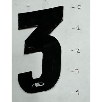 STICKER - NUMBER 3 – BLACK - 4"