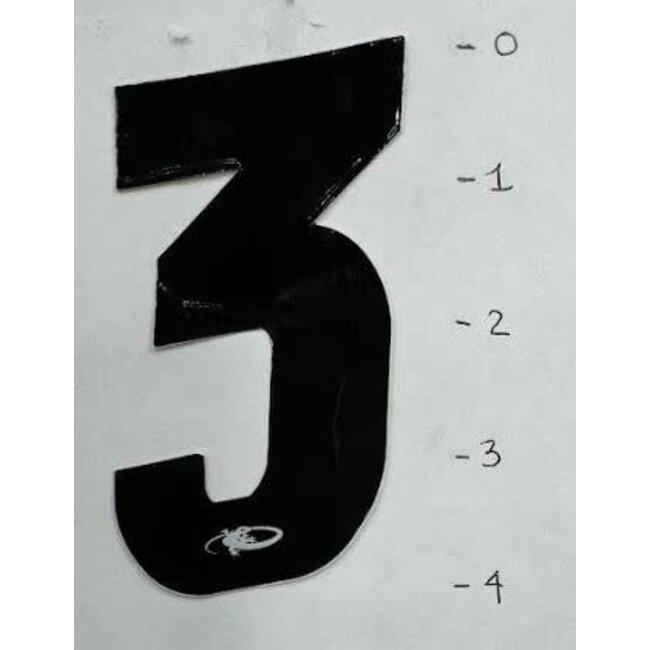STICKER - NUMBER 3 – BLACK - 4"