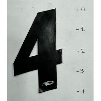 STICKER - NUMBER 4 – BLACK - 4"
